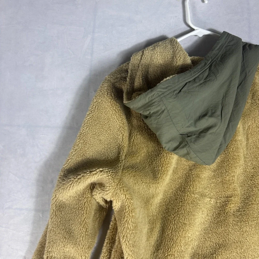 NWT True Religion Mens‎ Hoodie Tan Sherpa Fleece Full Zip Long Sleeve Comfort L